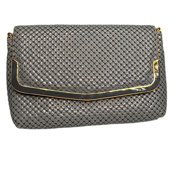 Vintage 70’s Silver Envelope Shoulder Clutch Metal Evening Bag - Picture 17 of 17